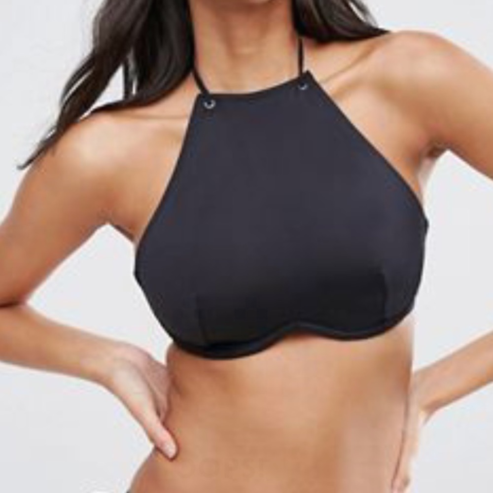 ASOS FULLER BUST Underwired High Neck Halter
Bikini Top with Eyelets